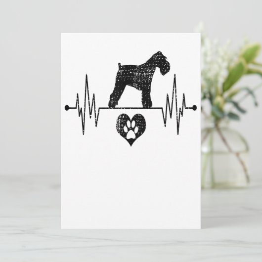 Miniatuur Schnauzer Heartbeat Feestdagenkaart (Staand voorkant)