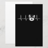 Miniatuur Schnauzer Heartbeat Mini Schnauzer Face Briefpapier (Voorkant / Achterkant)