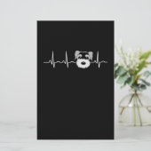 Miniatuur Schnauzer Heartbeat Mini Schnauzer Face Briefpapier (Staand voorkant)