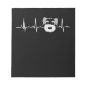 Miniatuur Schnauzer Heartbeat Mini Schnauzer Face Notitieblok (Voorkant)