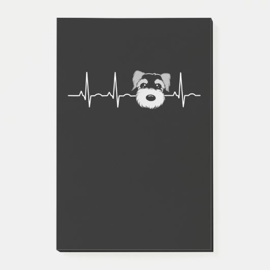 Miniatuur Schnauzer Heartbeat Mini Schnauzer Face Post-it® Notes (Voorkant)