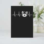 Miniatuur Schnauzer Heartbeat Mini Schnauzer Face RSVP Kaartje (Staand voorkant)