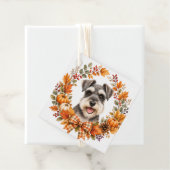 Miniatuur Schnauzer Herfst Bedankjes Labels (In situ)