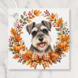 Miniatuur Schnauzer Herfst Bedankjes Labels