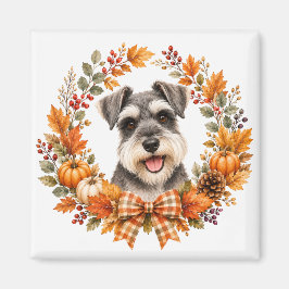 Miniatuur Schnauzer Herfst Magneet