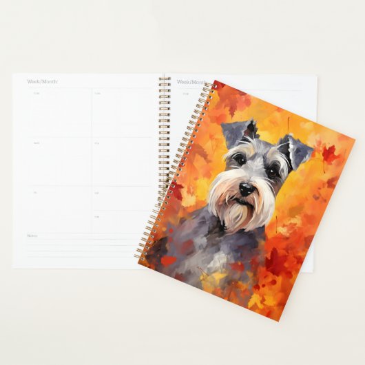 Miniatuur Schnauzer Herfst Thanksgiving Planner (Display)