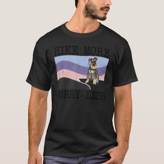 Miniatuur Schnauzer Hike Minder Graphic H T-shirt (Voorkant)