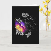 Miniatuur Schnauzer Hond In De Hemel Hond Gedenkte Kaart (Gele Bloem)