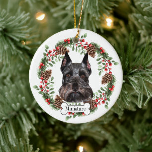 miniatuur schnauzer hond keramisch ornament