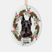 miniatuur schnauzer hond keramisch ornament (Rechts)