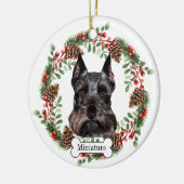 miniatuur schnauzer hond keramisch ornament (Links)
