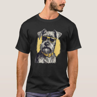 Miniatuur Schnauzer hond met zonnebril Hondenras T-shirt