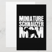 Miniatuur Schnauzer Hond Moeder Mama Mors Dag cade Briefpapier (Voorkant / Achterkant)