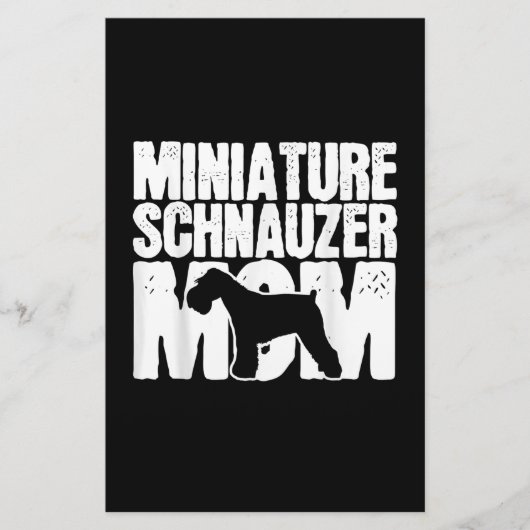 Miniatuur Schnauzer Hond Moeder Mama Mors Dag cade Briefpapier (Voorkant)