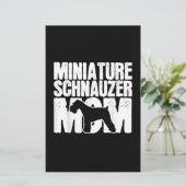 Miniatuur Schnauzer Hond Moeder Mama Mors Dag cade Briefpapier (Staand voorkant)