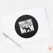 Miniatuur Schnauzer Hond Moeder Mama Mors Dag cade Ronde Sticker (Envelop)