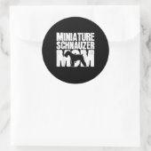 Miniatuur Schnauzer Hond Moeder Mama Mors Dag cade Ronde Sticker (Tas)