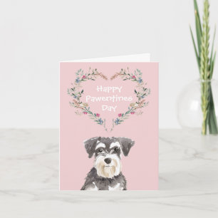 Miniatuur Schnauzer hond Valentijn Feestdagen Kaart