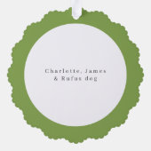 Miniatuur Schnauzer Hond Voordeur Kerstmis Ornament Kaart (Achterkant)