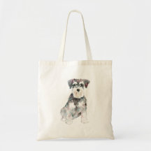 Miniatuur Schnauzer hond waterverven illustratie