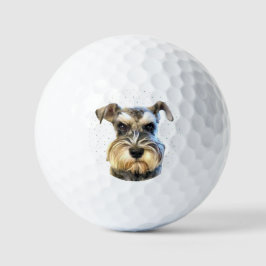 Miniatuur Schnauzer Hondenliefhebber Cute Dier Golfballen