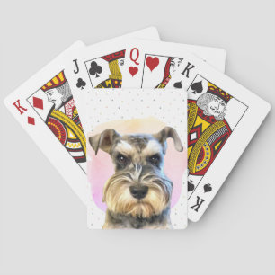 Miniatuur Schnauzer Hondenliefhebber Leuk Dierlijk Pokerkaarten