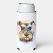 Miniatuur Schnauzer Hondenliefhebber Leuk Dierlijk Seltzer Blikjeskoeler (Seltzer Voorkant)