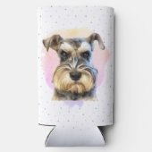 Miniatuur Schnauzer Hondenliefhebber Leuk Dierlijk Seltzer Blikjeskoeler (Achterkant)
