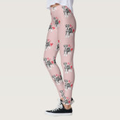 Miniatuur Schnauzer Hondenpatroon op Roze Leggings (Links)