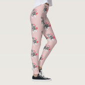 Miniatuur Schnauzer Hondenpatroon op Roze Leggings (Rechts)