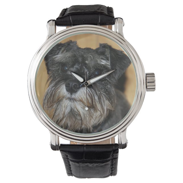 Miniatuur Schnauzer Horloge (Voorkant)