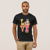 Miniatuur Schnauzer houdt van schattige kleur T-shirt (Voorkant volledig)