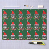 Miniatuur Schnauzer in Santa Hat Tissue Paper Tissuepapier (Craft)