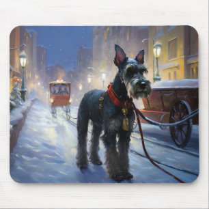 Miniatuur Schnauzer Kerst Feestelijke Periode Muismat