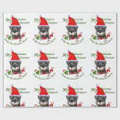 Miniatuur Schnauzer Kerst Vrolijk Cadeaupapier (Vlak)