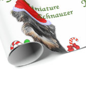 Miniatuur Schnauzer Kerst Vrolijk Cadeaupapier (Rol Hoek)