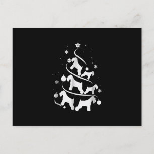 miniatuur schnauzer kerstboom hondenliefhebber feestdagenkaart
