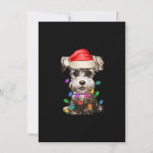 Miniatuur Schnauzer kerstboom Lampje Xm Kaart (Voorkant)