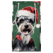Miniatuur Schnauzer Kerstborstel schilderen Artwo Klein Cadeauzakje (Voorkant)
