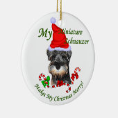 Miniatuur Schnauzer Kerstcadeaus Ornament (Rechts)