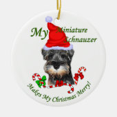 Miniatuur Schnauzer Kerstcadeaus Ornament (Voorkant)