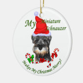 Miniatuur Schnauzer Kerstcadeaus Ornament (Links)