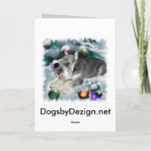 Miniatuur Schnauzer-kerstcadeautjes Feestdagen Kaart (Achterkant)