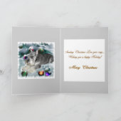 Miniatuur Schnauzer-kerstcadeautjes Feestdagen Kaart (Binnen)