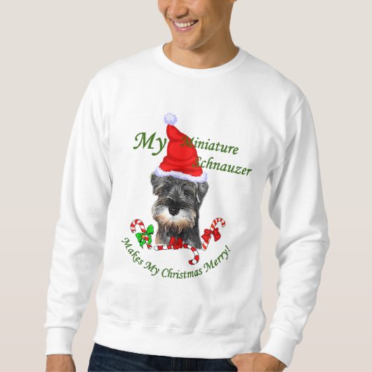 Miniatuur Schnauzer-kerstcadeautjes Trui (Voorkant)