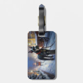 Miniatuur Schnauzer Kerstfeest Seizoen Bagagelabel (Achterkant verticaal)