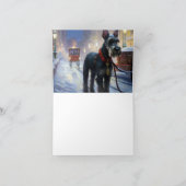 Miniatuur Schnauzer Kerstfeest Seizoen Kaart (Binnen)