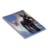 Miniatuur Schnauzer Kerstfeest Seizoen Notitieboek (Rechterzijde)