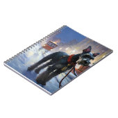 Miniatuur Schnauzer Kerstfeest Seizoen Notitieboek (Linkerzijde)