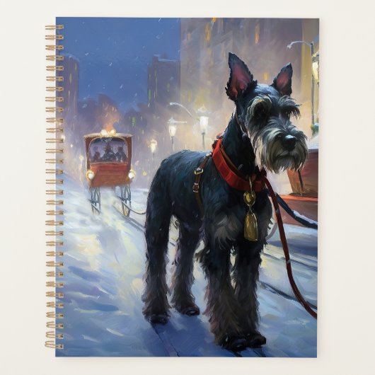 Miniatuur Schnauzer Kerstfeest Seizoen Planner (Voorkant)